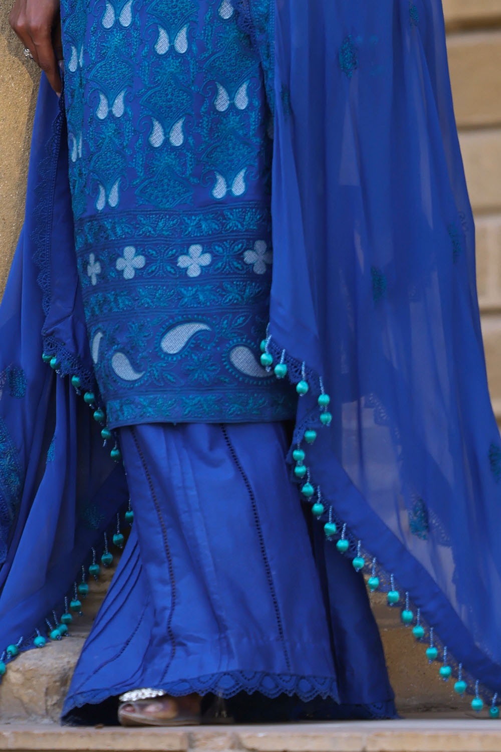 Gul Ahmed | Festive Eid 25 | FE-52143 L Cobalt Blue Chiffon