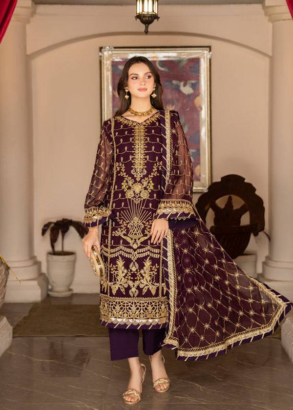 Strawberry | Rimjhim Chiffon Collection | FLS-RJ-004 - Pakistani Designer Dress - by Strawberry | Type: Formal - 100% Original at Saira Sultan