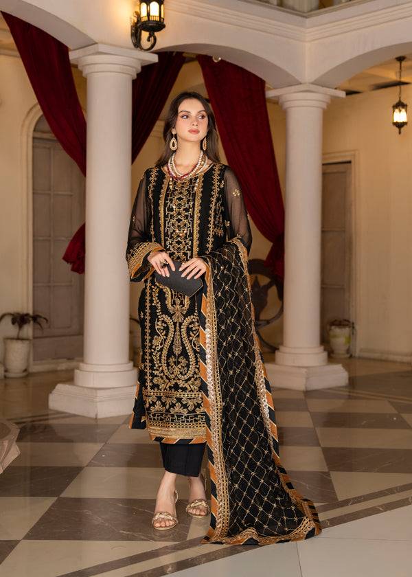 Strawberry | Rimjhim Chiffon Collection | FLS-RJ-001 - Pakistani Designer Dress - by Strawberry | Type: Formal - 100% Original at Saira Sultan