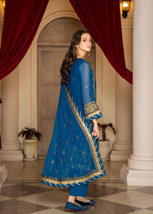 Strawberry | Rimjhim Chiffon Collection | FLS-RJ-010 - Pakistani Designer Dress - by Strawberry | Type: Formal - 100% Original at Saira Sultan