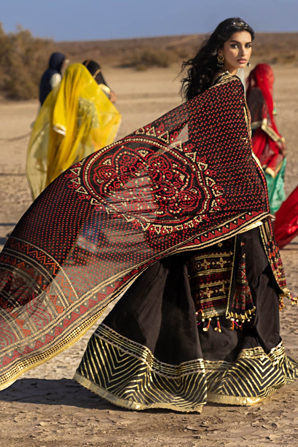 Gul Ahmed | Chunri Lawn 25 | BM-52011 XL Black Chiffon