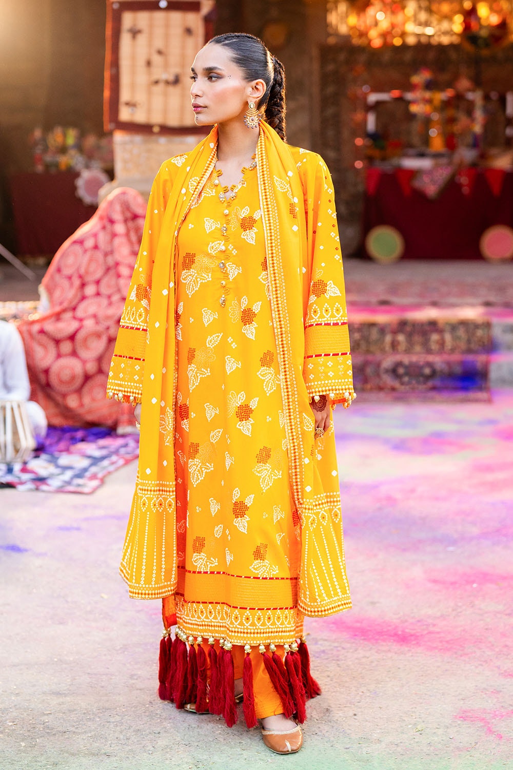 Gul Ahmed | Chunri Lawn 25 | CL-52177 A XL Yellow Lawn