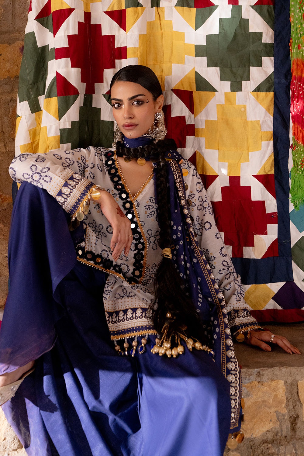 Gul Ahmed | Chunri Lawn 25 | CL-52411 B XL Off White Lawn