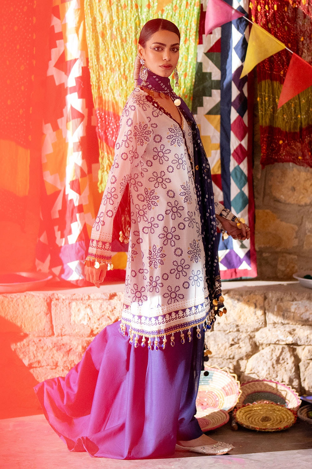 Gul Ahmed | Chunri Lawn 25 | CL-52411 B L Off White Lawn