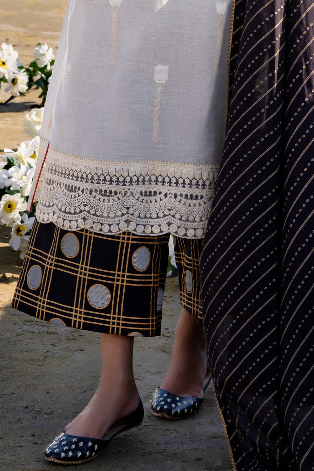 Gul Ahmed | Taara 25 | MJ-42052 Custom Size White Jacquard