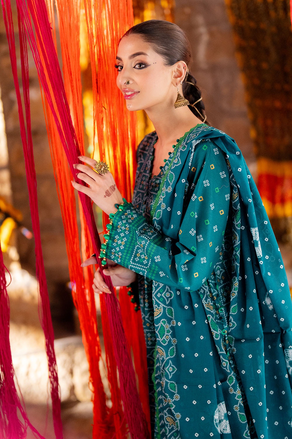 Gul Ahmed | Chunri Lawn 25 | CL-52484 A L Sea Green Lawn