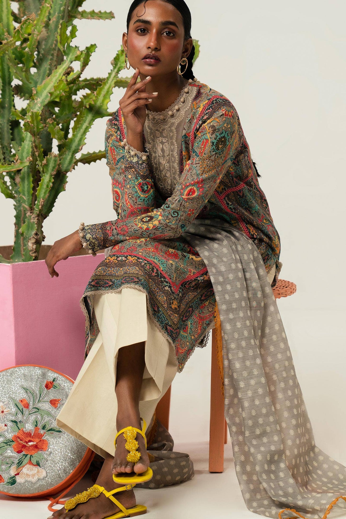 Sana Safinaz | Mahay Summer Lawn 24 | S-41 - Pakistani Designer Dress - by Sana Safinaz | Type: Luxury - 100% Original at Saira Sultan