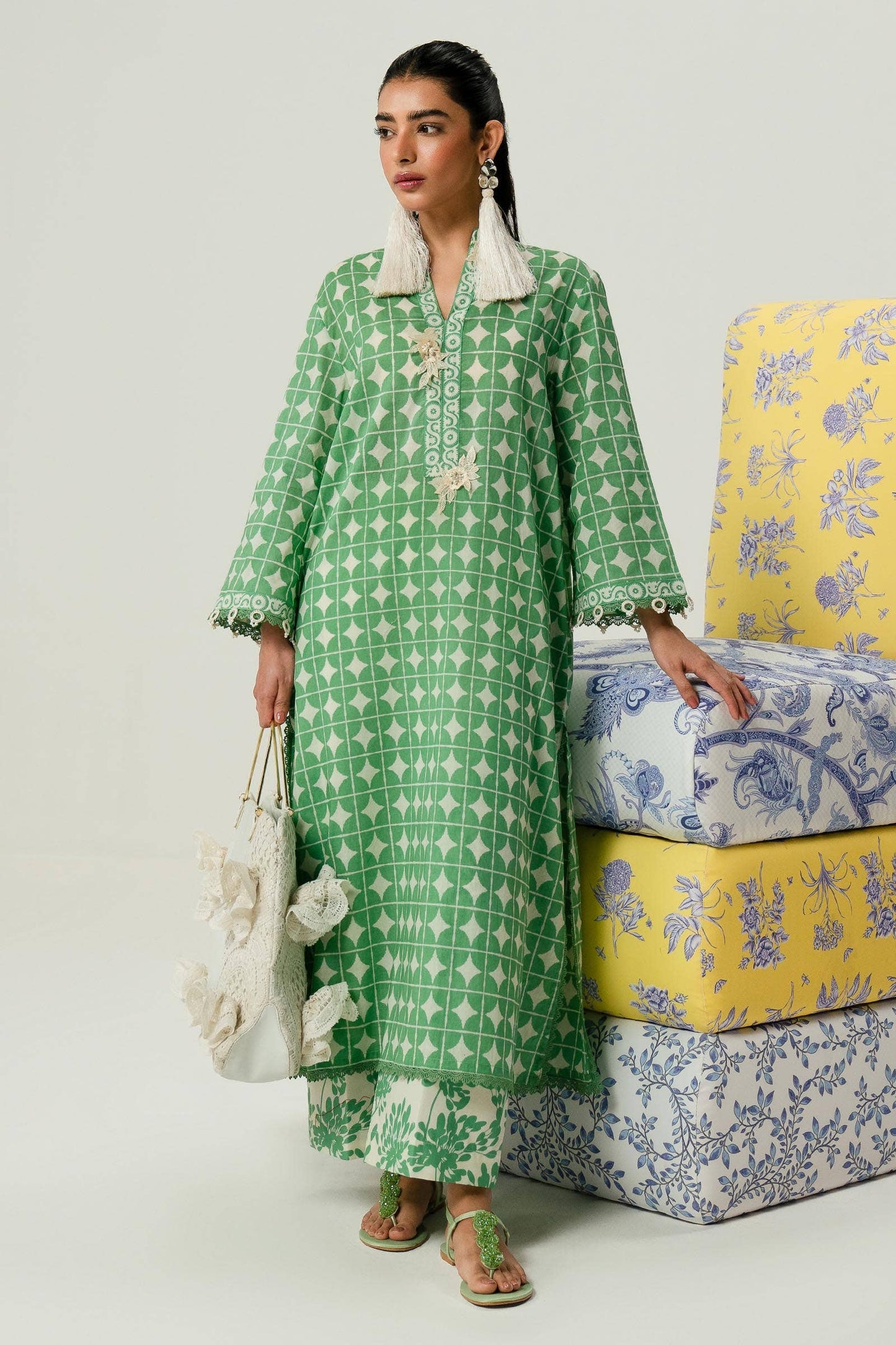 Sana Safinaz | Mahay Summer Lawn 24 | S-37 - Pakistani Designer Dress - by Sana Safinaz | Type: Luxury - 100% Original at Saira Sultan