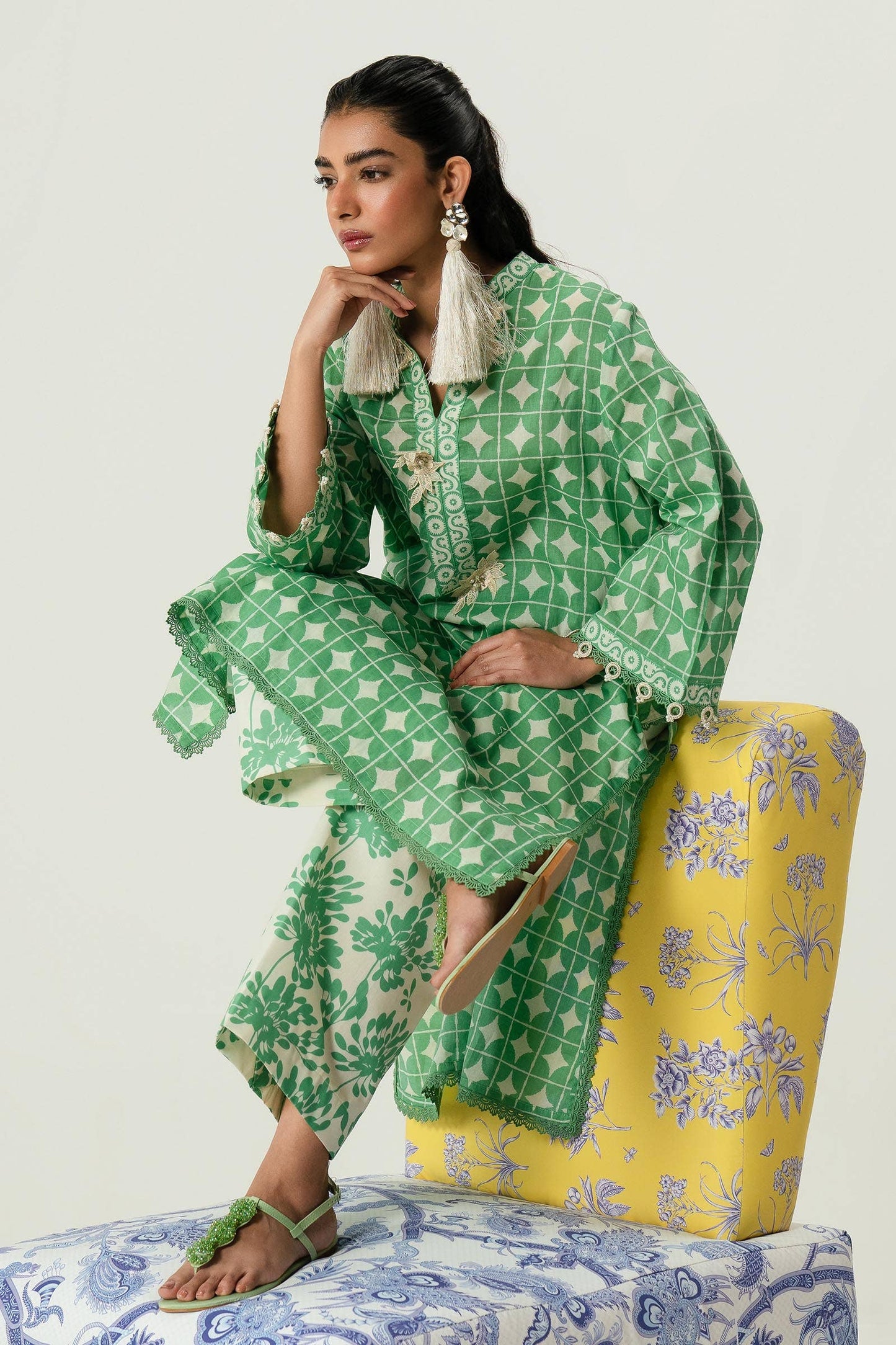 Sana Safinaz | Mahay Summer Lawn 24 | S-37 - Pakistani Designer Dress - by Sana Safinaz | Type: Luxury - 100% Original at Saira Sultan
