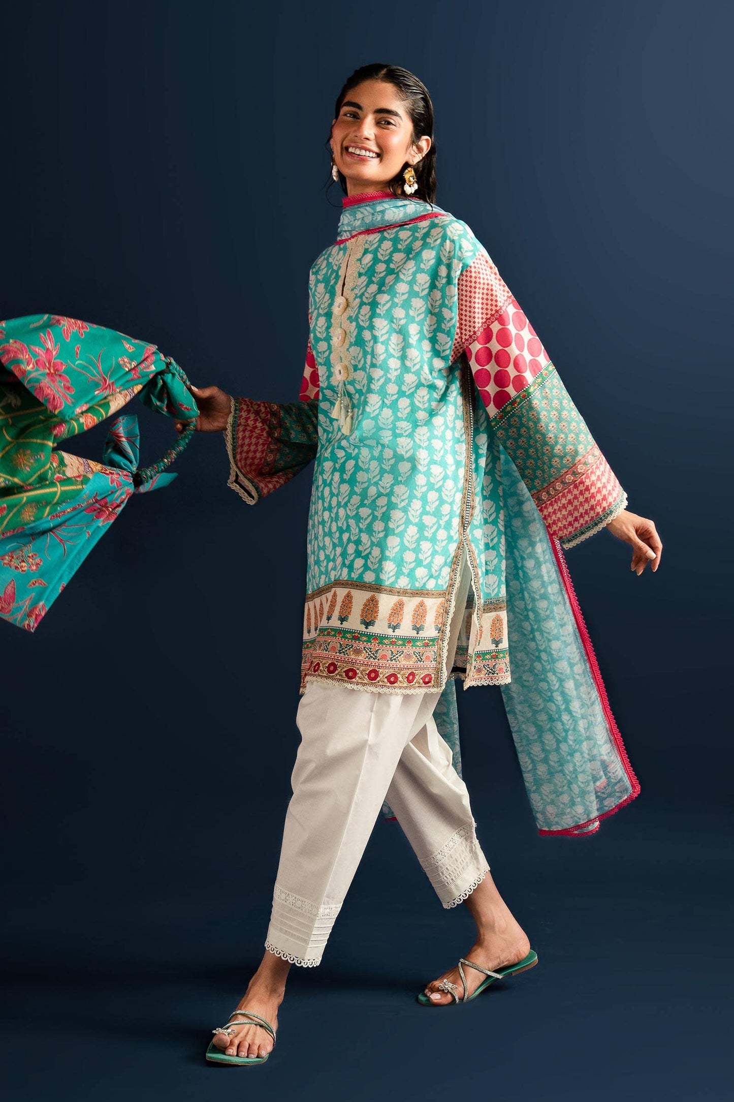 Sana Safinaz | Mahay Summer Lawn 24 | S-13 - Pakistani Designer Dress - by Sana Safinaz | Type: Luxury - 100% Original at Saira Sultan