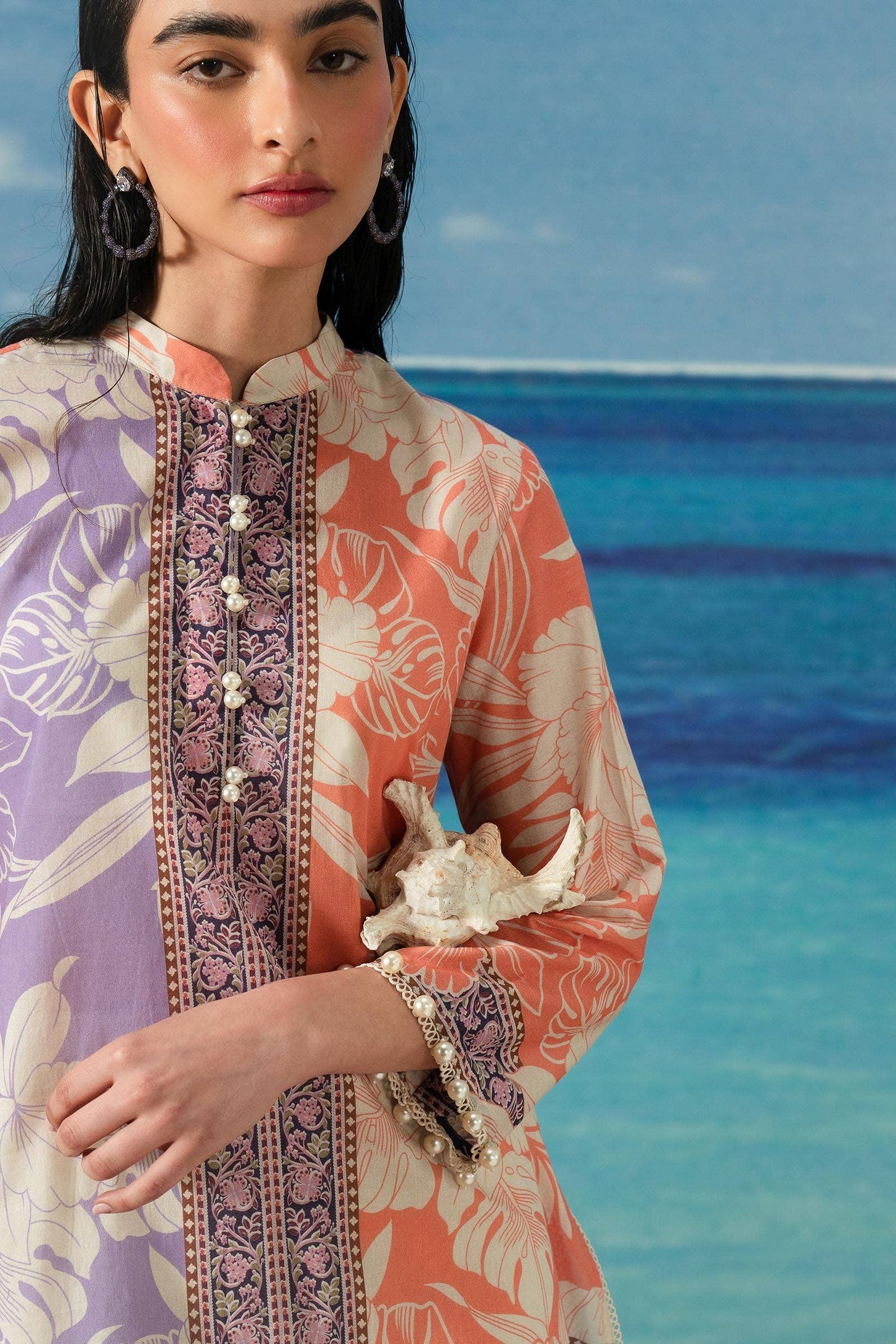 Sana Safinaz | Mahay Summer Lawn 24 | S-01 - Pakistani Designer Dress - by Sana Safinaz | Type: Luxury - 100% Original at Saira Sultan