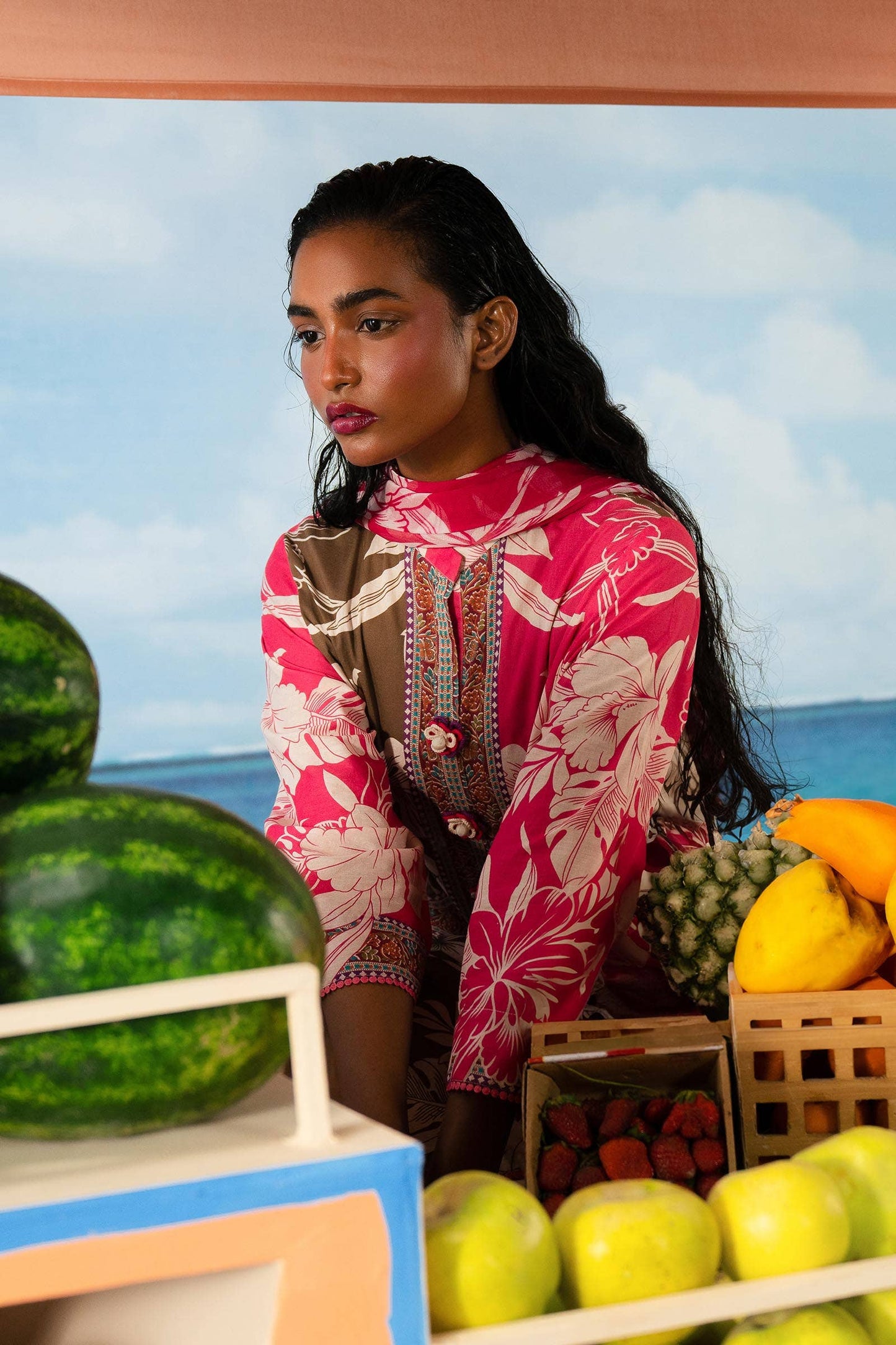 Sana Safinaz | Mahay Summer Lawn 24 | S-01 - Pakistani Designer Dress - by Sana Safinaz | Type: Luxury - 100% Original at Saira Sultan