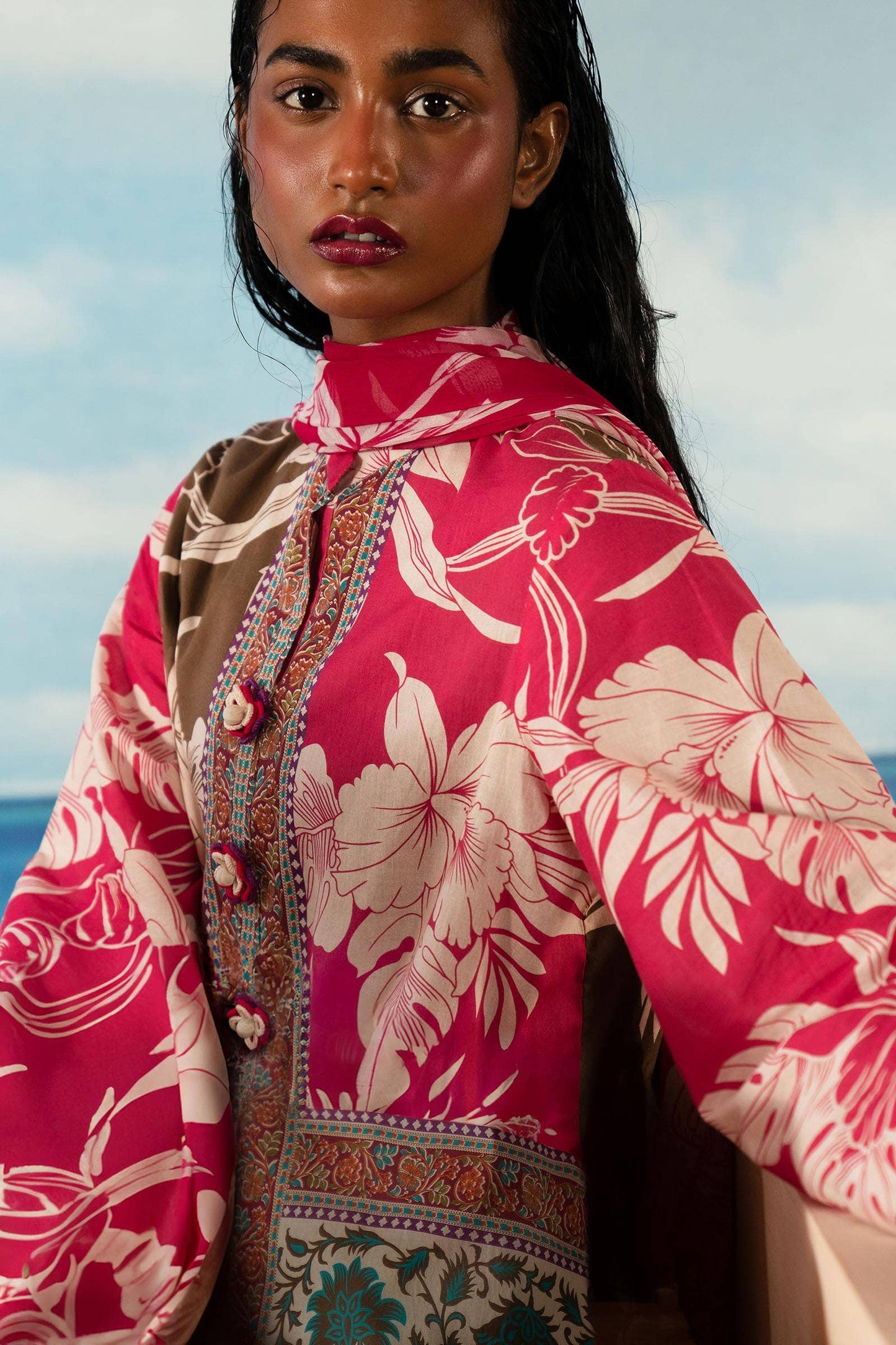 Sana Safinaz | Mahay Summer Lawn 24 | S-01 - Pakistani Designer Dress - by Sana Safinaz | Type: Luxury - 100% Original at Saira Sultan