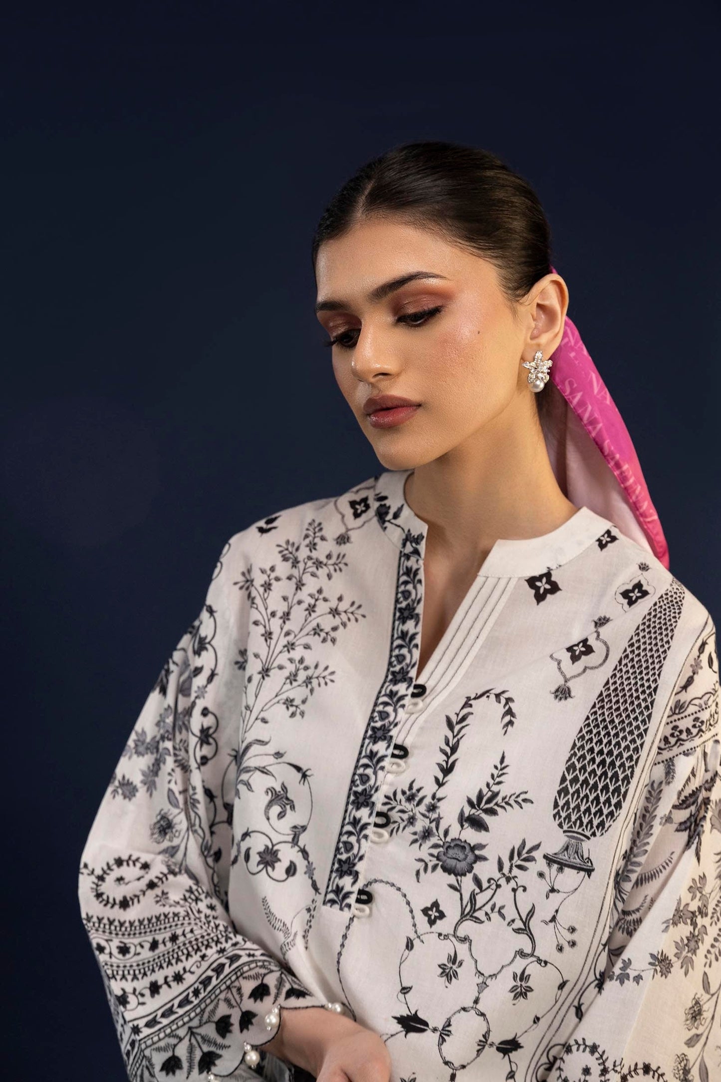 Sana Safinaz | Mahay Spring 25 | A-16 M White Lawn