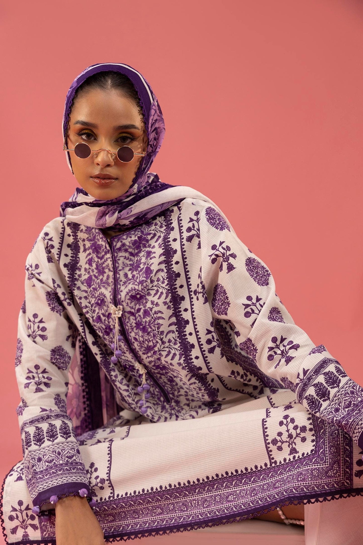 Sana Safinaz | Mahay Spring 25 | A-07 M Lavender Pinocchio Lawn