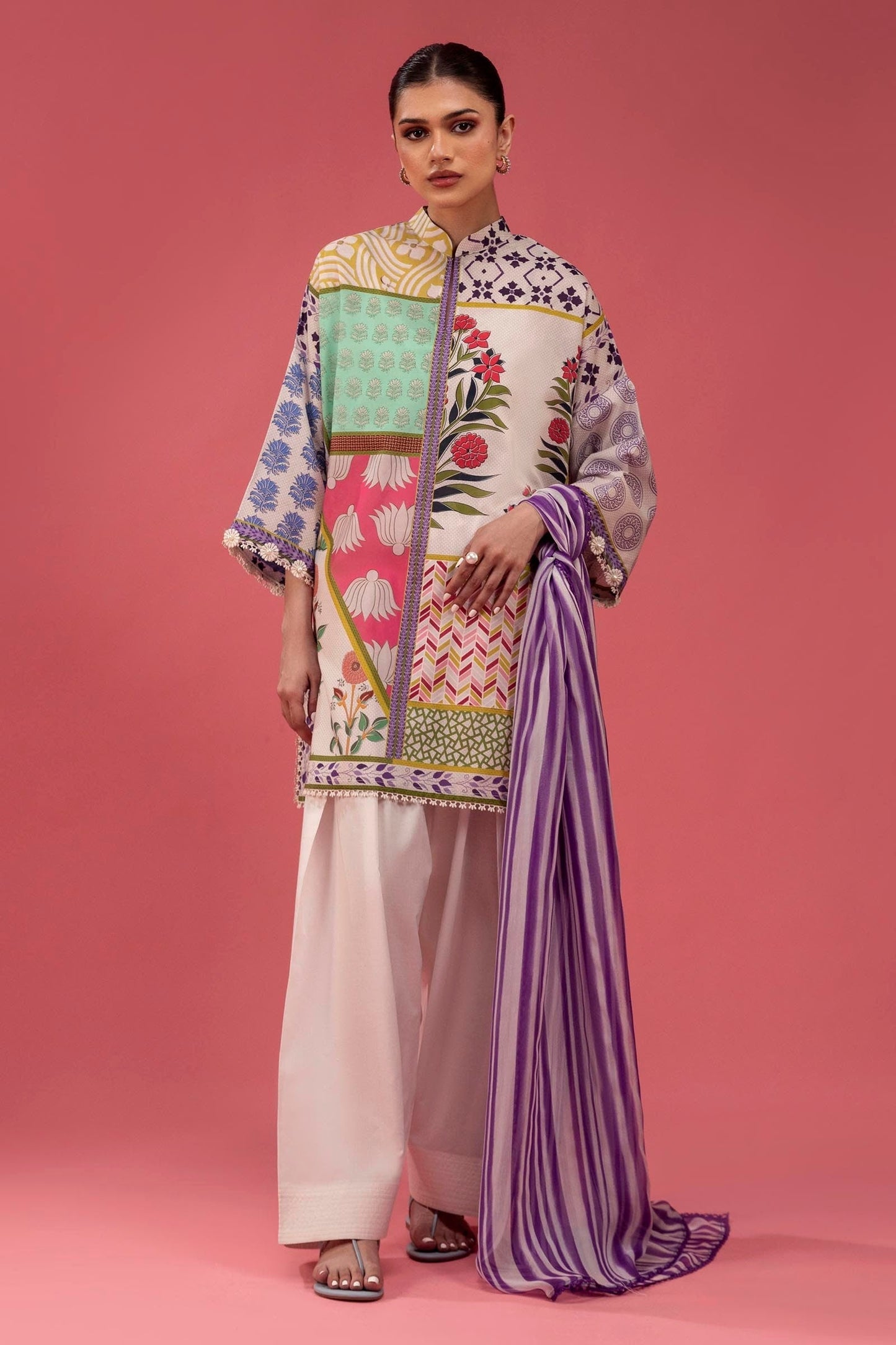 Sana Safinaz | Mahay Spring 25 | A-05 XS Lavender Pinocchio Lawn