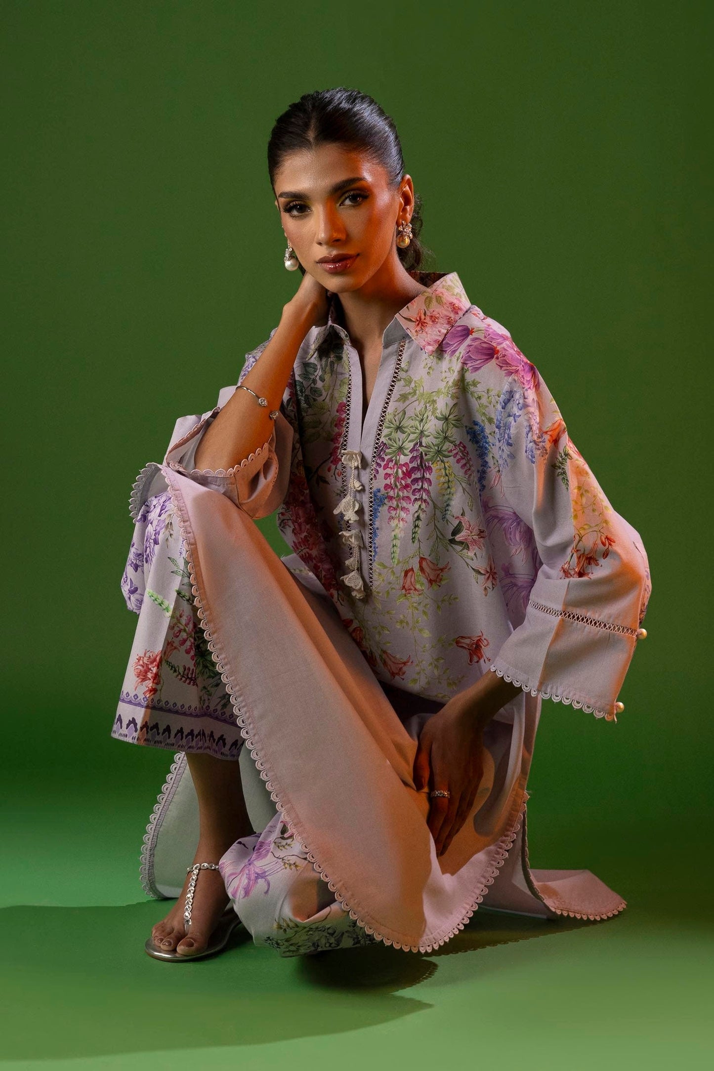 Sana Safinaz | Mahay Spring 25 | A-03 XL Soft Lilac Lawn