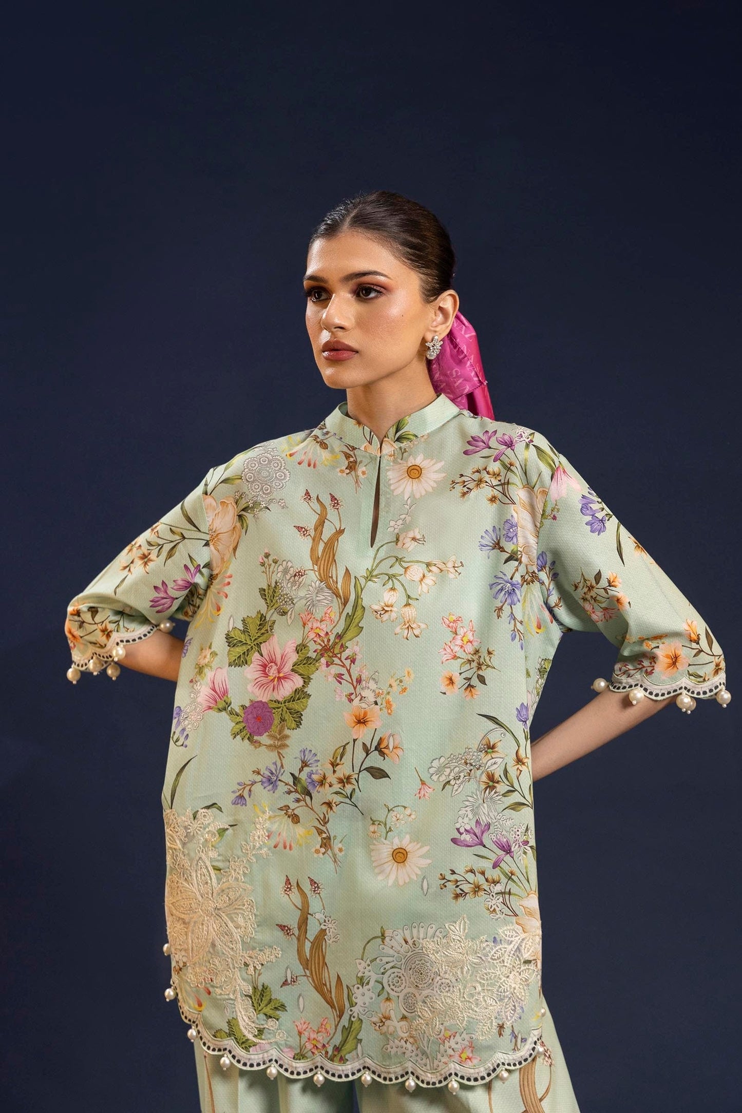 Sana Safinaz | Mahay Spring 25 | A-01 S Pastel Mint Lawn