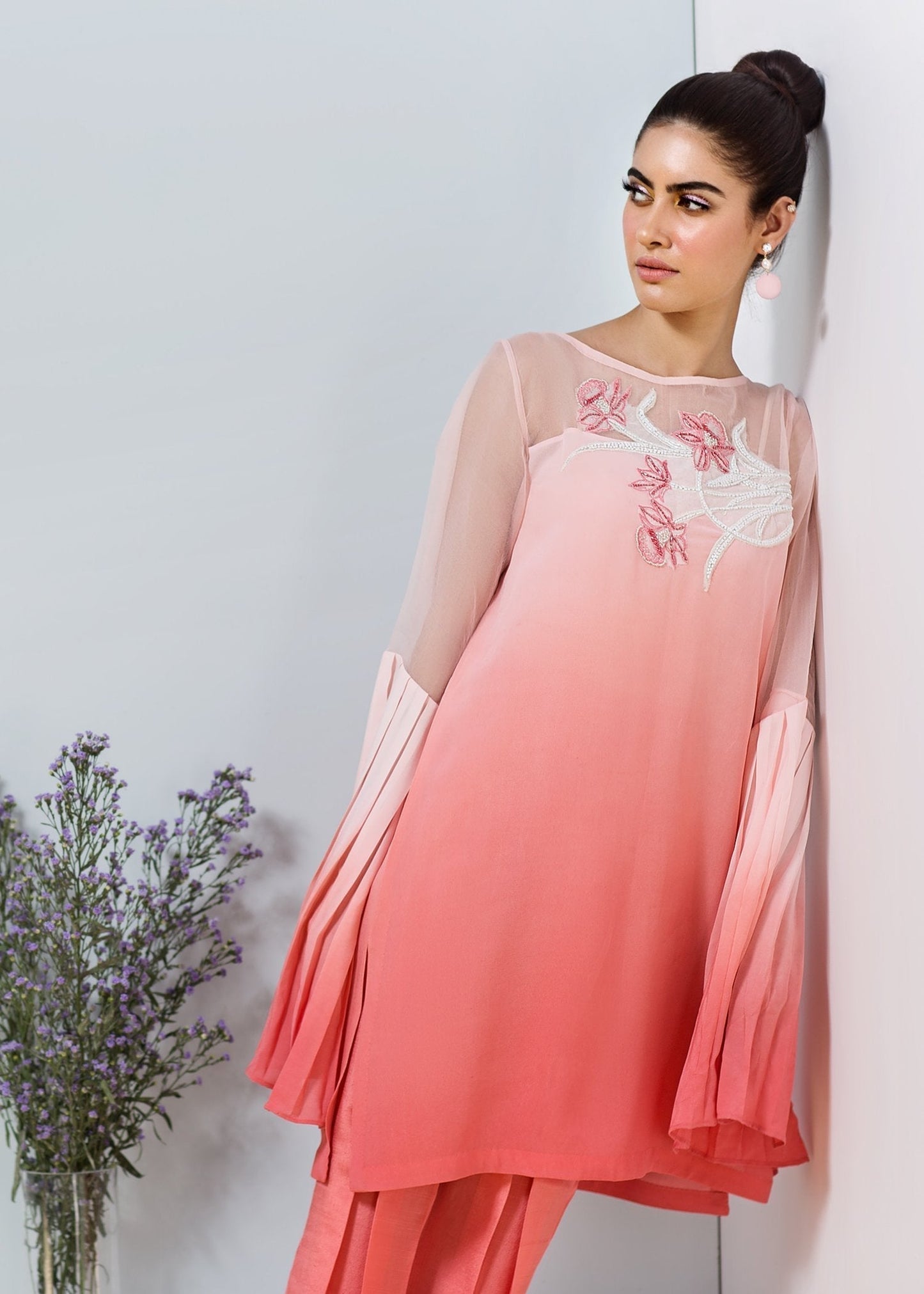 Hana | Daffodils Ready to Wear | Romance M Lipstick Pink Organza