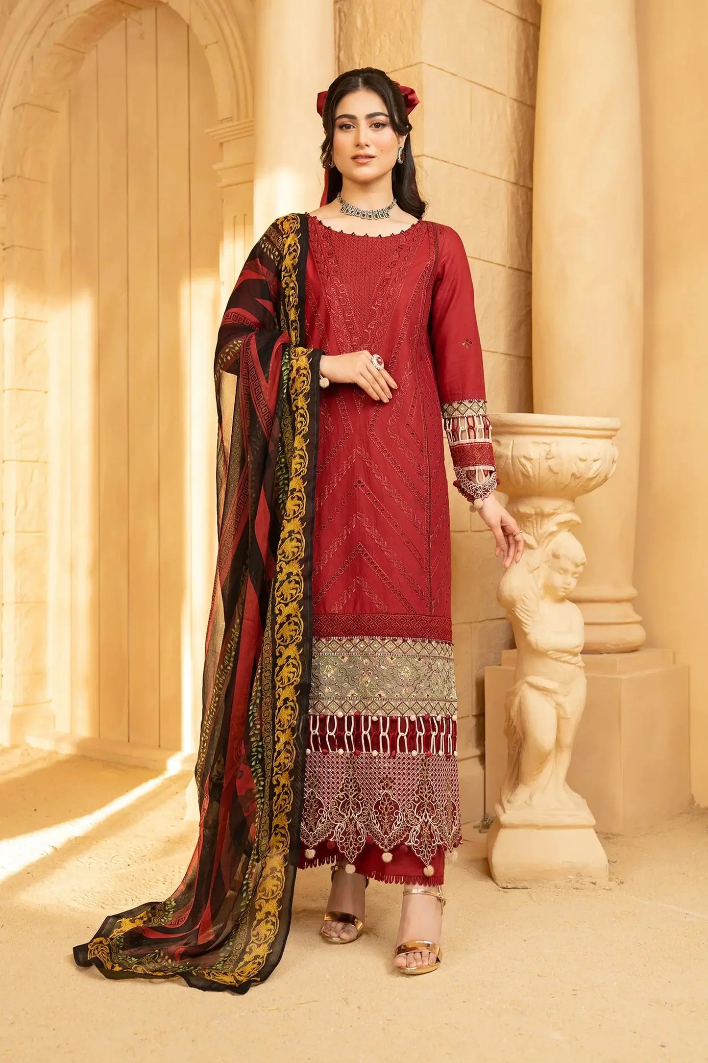 Hemstitch | Summer Luxury Lawn 24 | - Pakistani Designer Dress - by Hemstitch | Type: Luxury - 100% Original at Saira Sultan