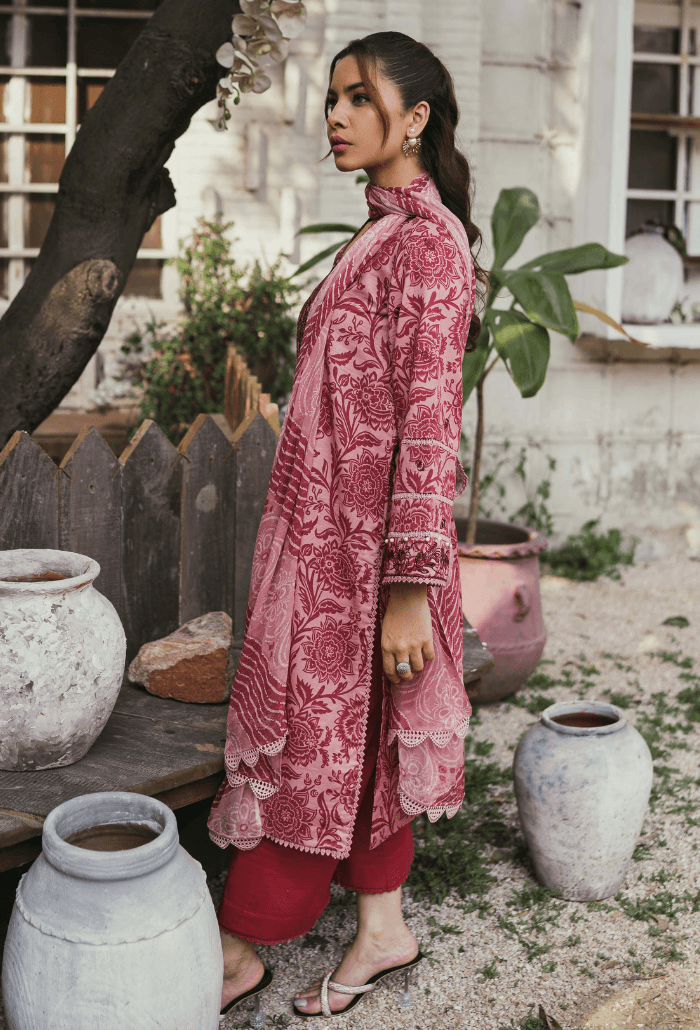 Humdum | Gardenia Lawn | D010 - Pakistani Designer Dress - by HumDum | Type: Luxury - 100% Original at Saira Sultan