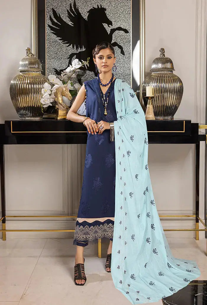 Humdum | Charlotte Chikankari Lawn | D09 - Pakistani Designer Dress - by HumDum | Type: Luxury - 100% Original at Saira Sultan