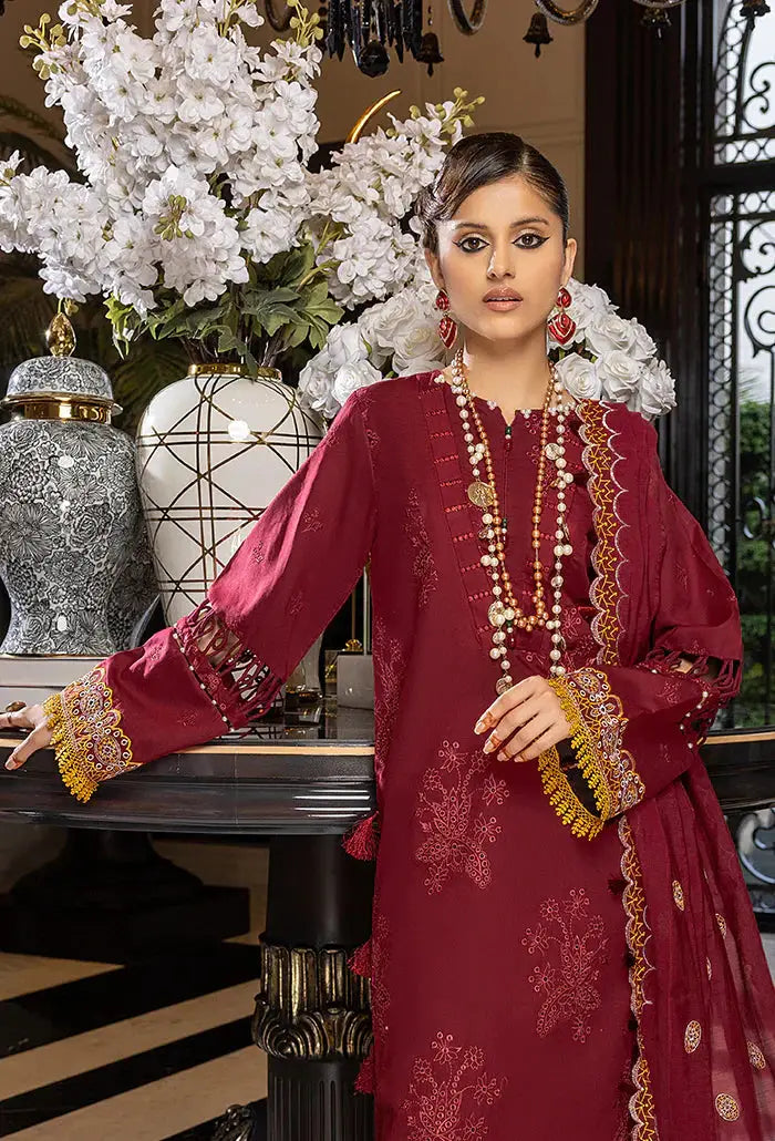 Humdum | Charlotte Chikankari Lawn | D08 - Pakistani Designer Dress - by HumDum | Type: Luxury - 100% Original at Saira Sultan
