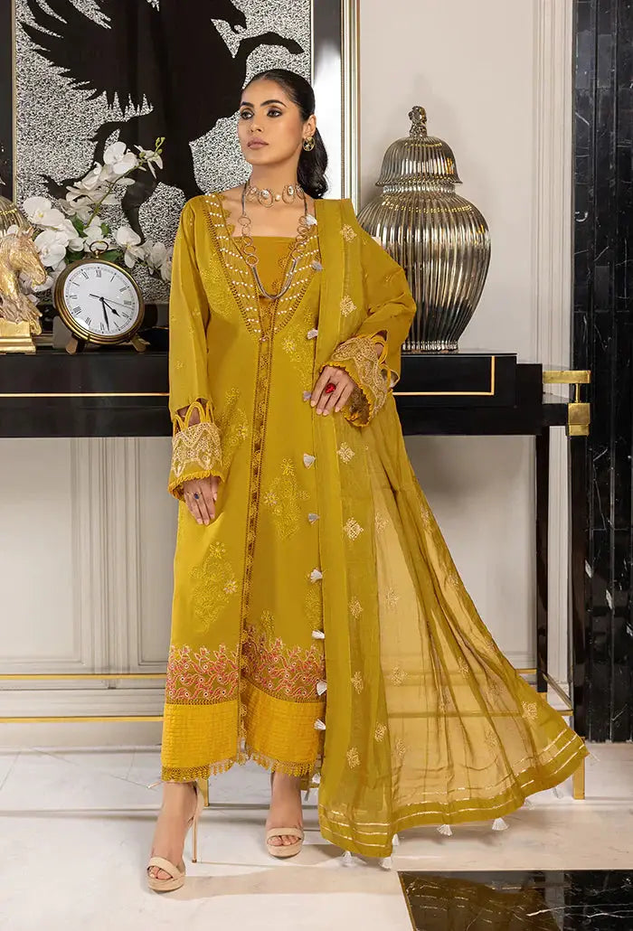 Humdum | Charlotte Chikankari Lawn | D03 - Pakistani Designer Dress - by Humdum | Type: Luxury - 100% Original at Saira Sultan
