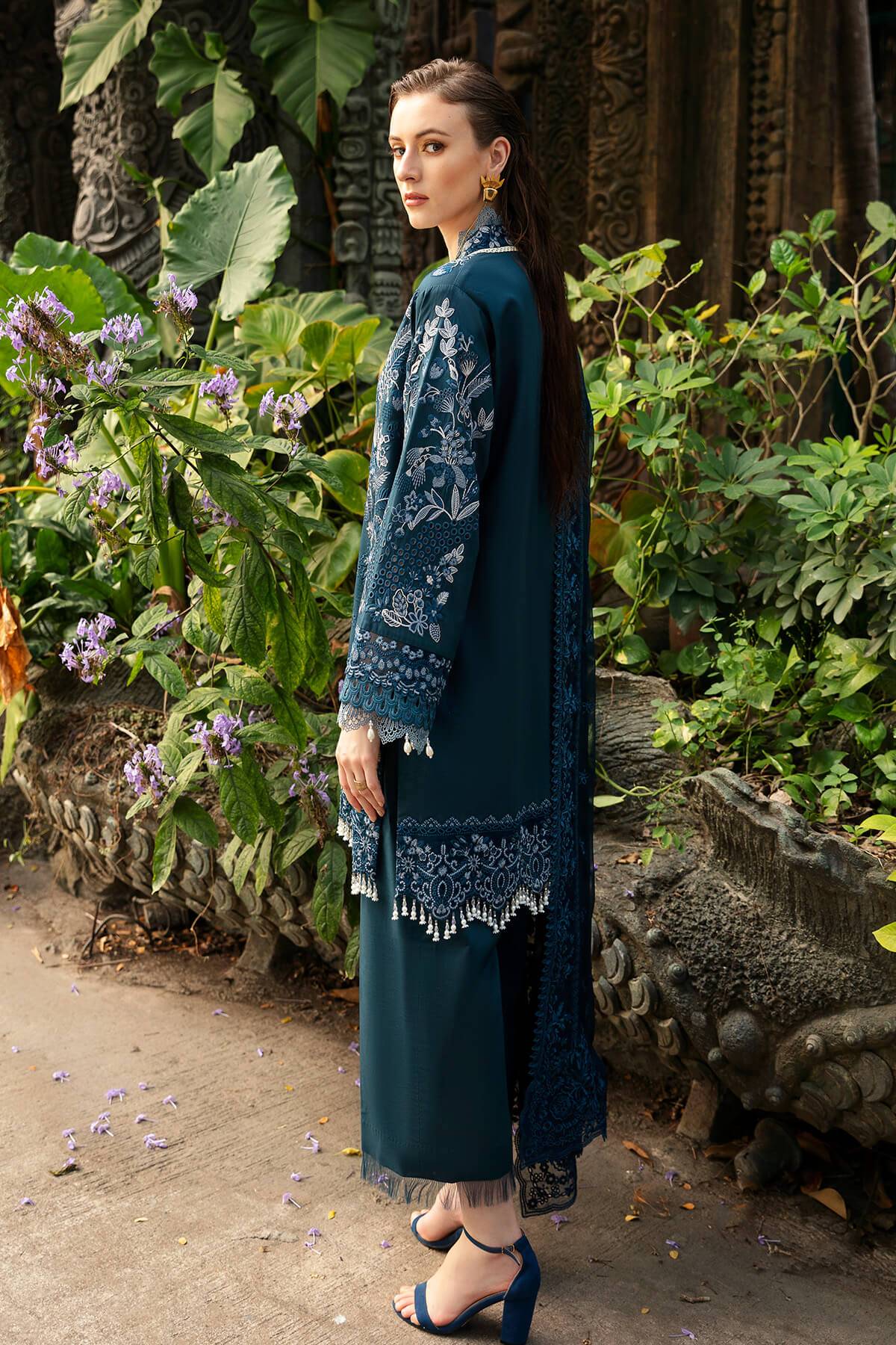 Imrozia Premium | Reve Luxury Lawn | S.L 58 Desiree - Pakistani Designer Dress - by Imrozia Premium | Type: Luxury - 100% Original at Saira Sultan