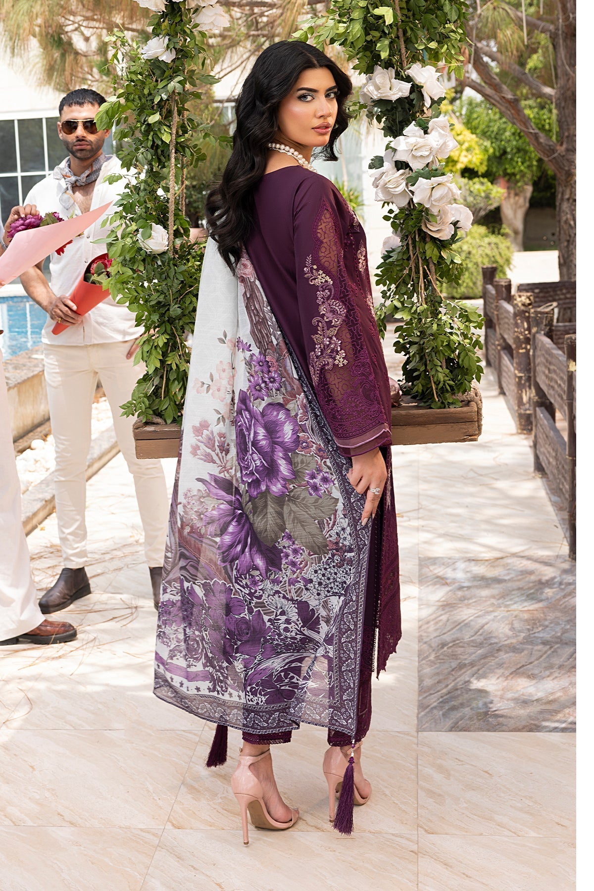 Imrozia Premium | Rang e Bahar | IP-123 RASHA S Wine Berry Cotton