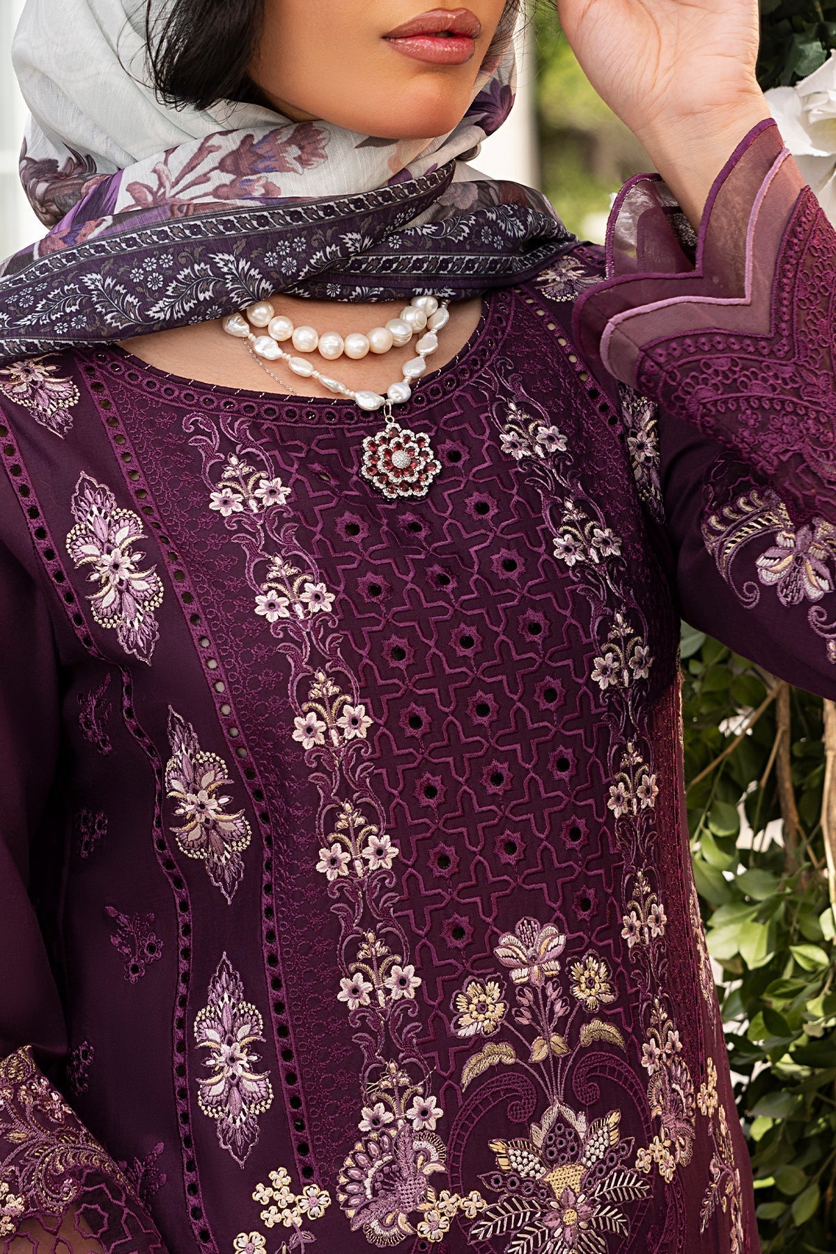 Imrozia Premium | Rang e Bahar | IP-123 RASHA M Wine Berry Cotton
