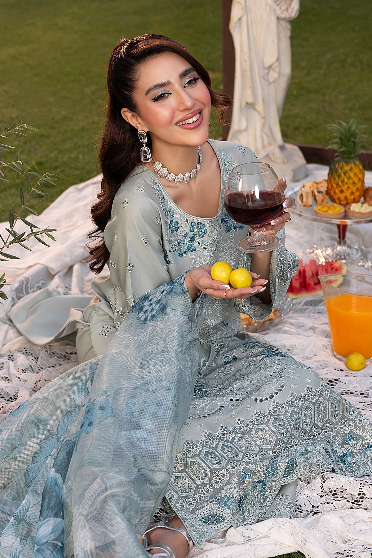 Imrozia Premium | Rang e Bahar | IP-126 SARAH L Mint Cotton