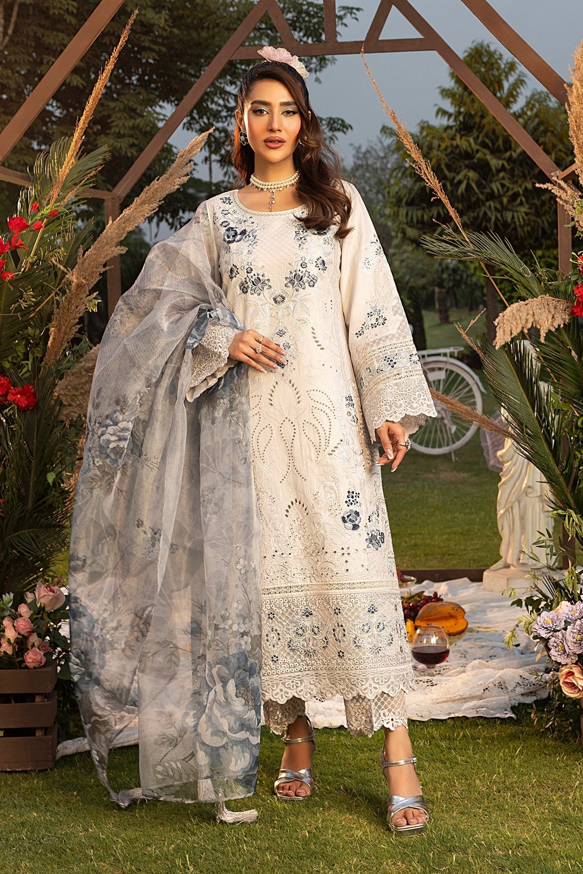 Imrozia Premium | Rang e Bahar | IP-128 ARHAB XS Off White Cotton