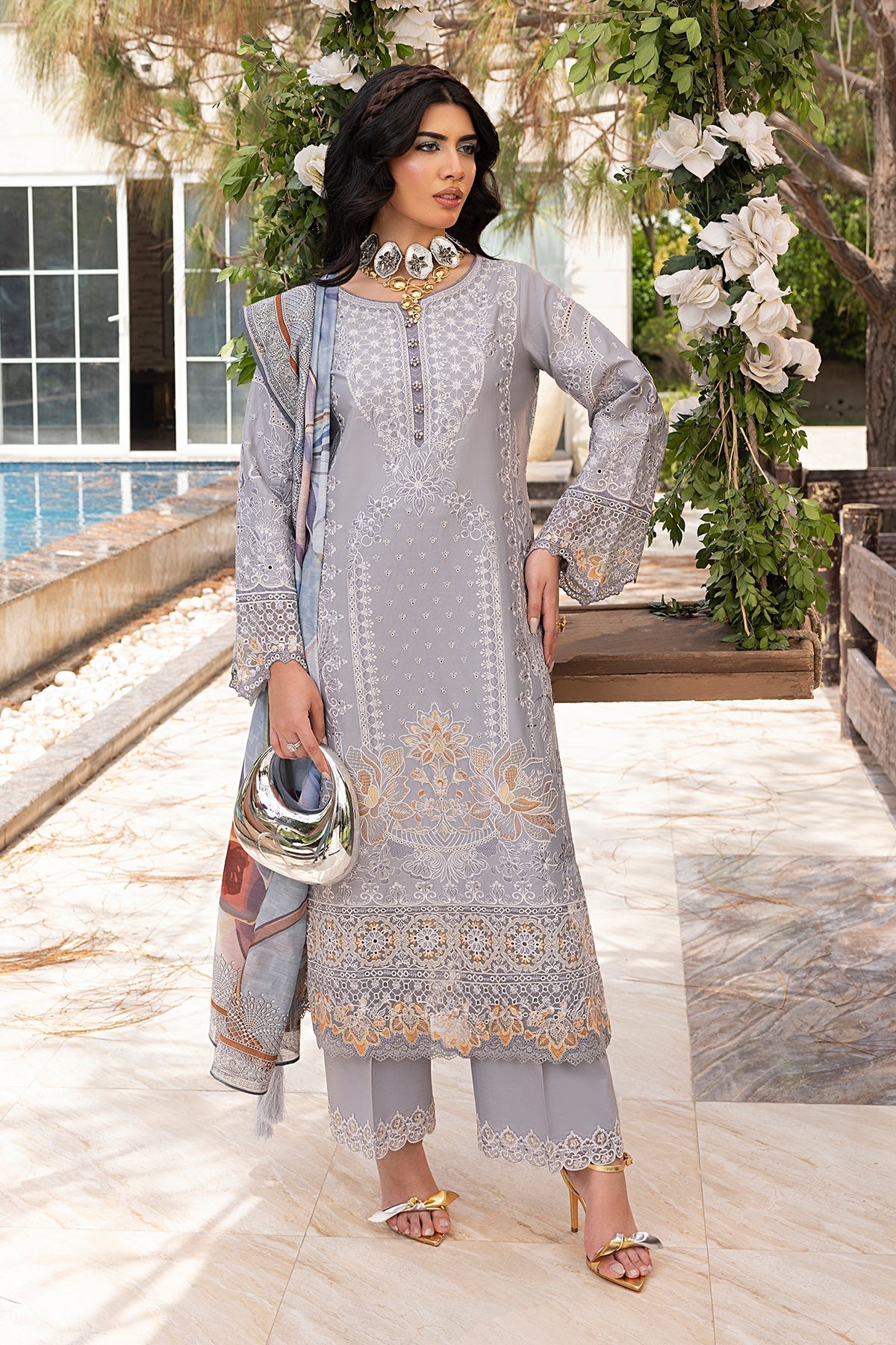 Imrozia Premium | Rang e Bahar | IP-130 NORA XS Lilac Gray Cotton