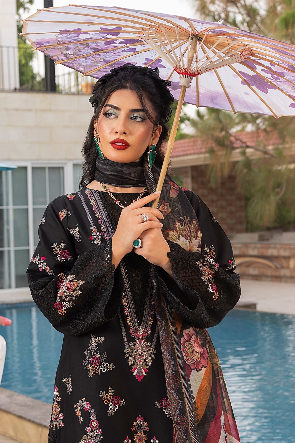 Imrozia Premium | Rang e Bahar | IP-132 HAZEL L Black Cotton