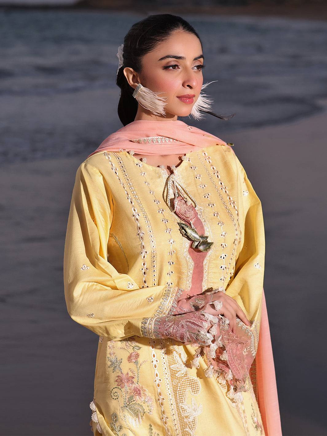 Izel | Saahil Signature Lawn 24 | MUSHQ - Pakistani Designer Dress - by Izel | Type: Luxury - 100% Original at Saira Sultan