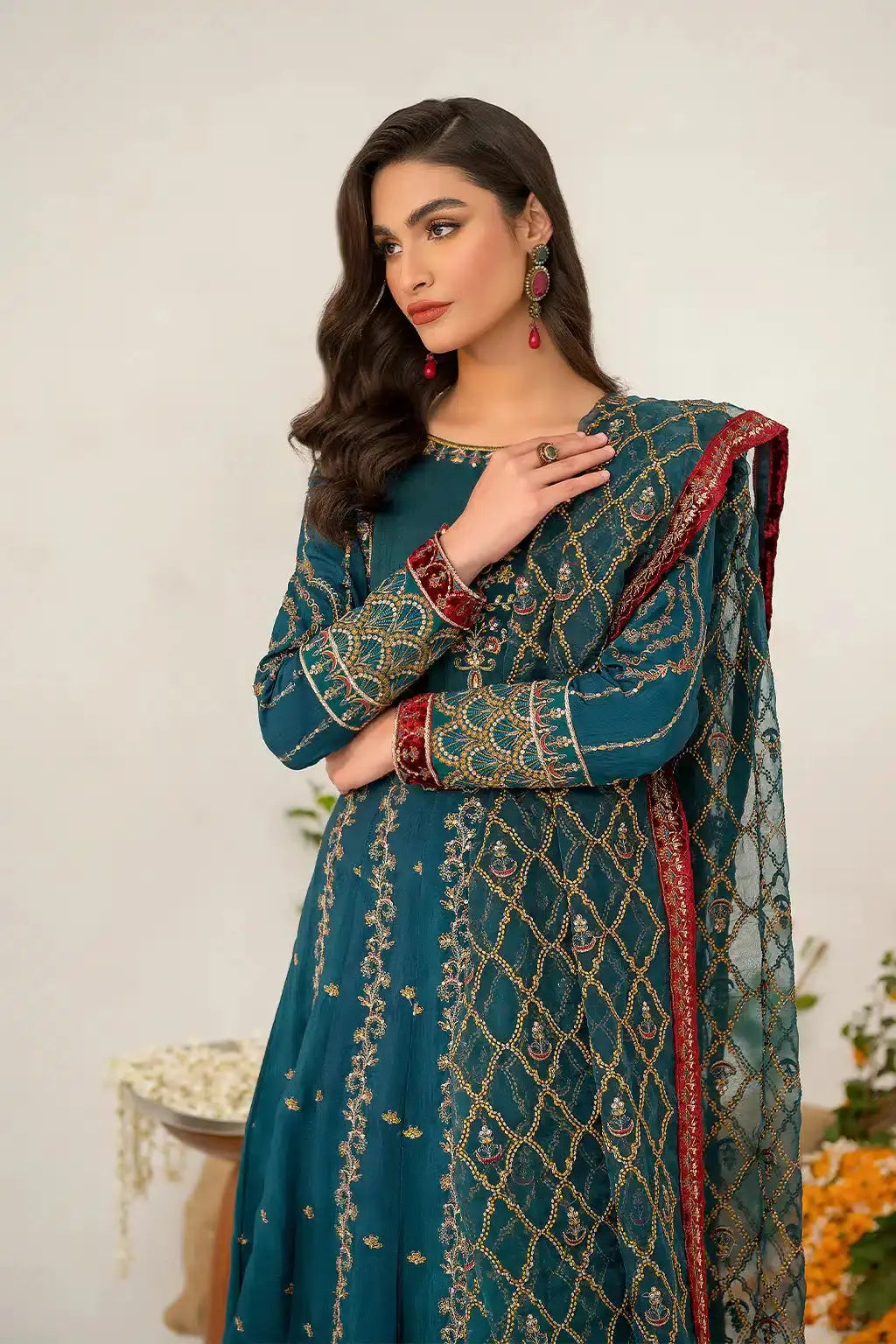 Iznik | Festive Raw Silk 23 | IRS-08 SANGUINE - Pakistani Designer Dress - by Iznik | Type: Formal - 100% Original at Saira Sultan