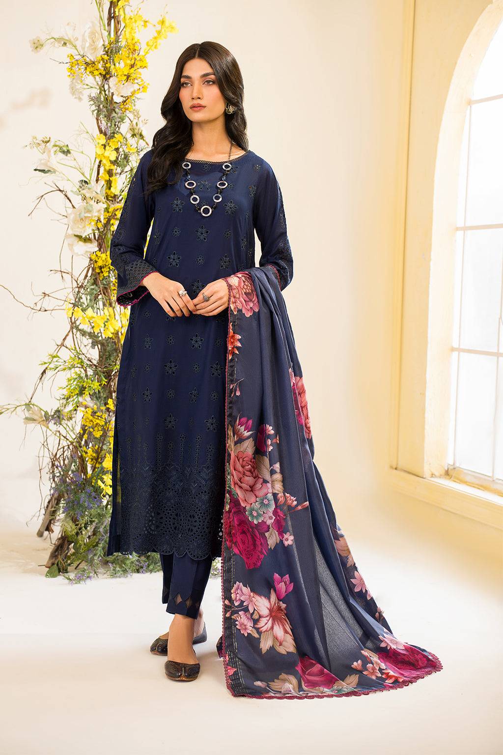 Iznik | Lawnkari 24 | UE-163 BLOOMEASE - Pakistani Designer Dress - by Iznik | Type: Formal - 100% Original at Saira Sultan
