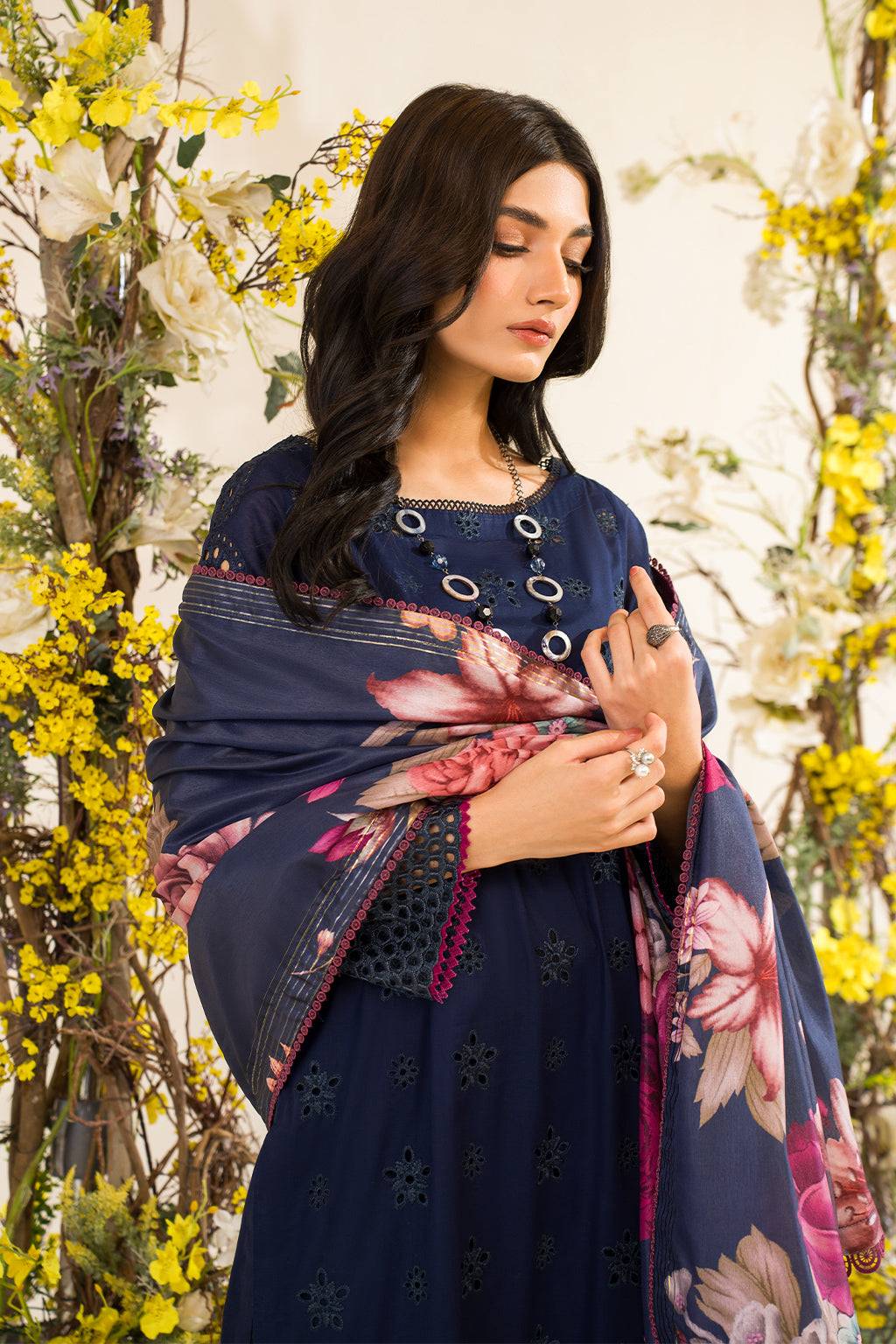 Iznik | Lawnkari 24 | UE-163 BLOOMEASE - Pakistani Designer Dress - by Iznik | Type: Formal - 100% Original at Saira Sultan