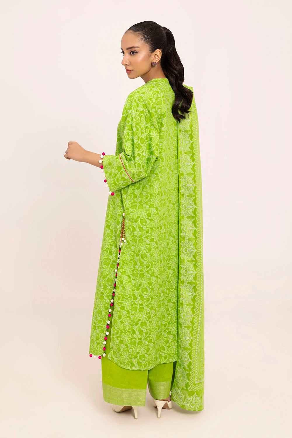 Gul Ahmed | Taara 25 | JD-42009 S Forest Green Jacquard