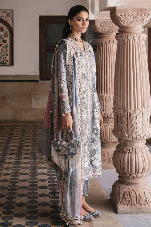 Jazmin | Shahkaar Luxury Lawn 24 | SL24-D3 - Pakistani Designer Dress - by Jazmin | Type: Luxury - 100% Original at Saira Sultan
