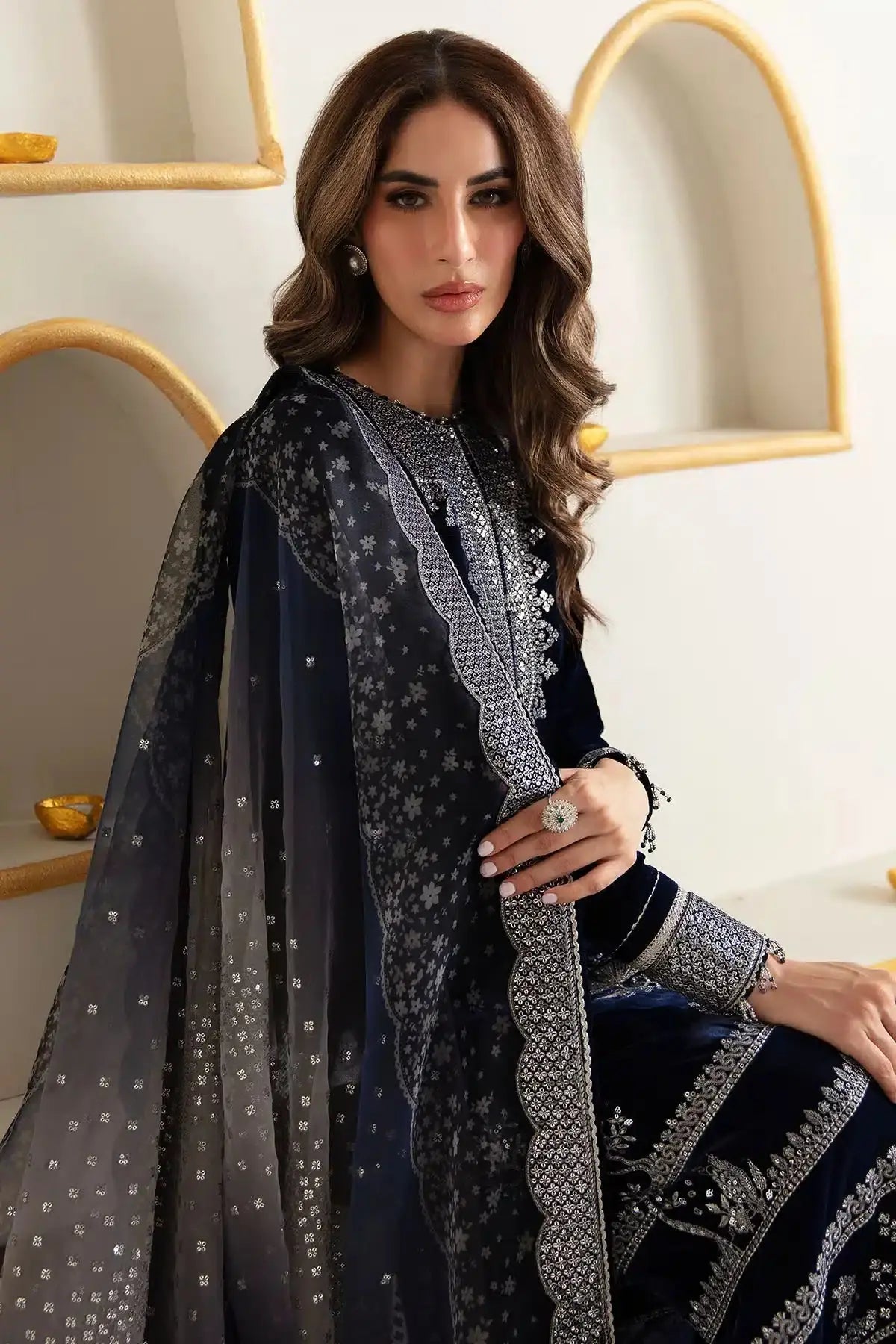 Jazmin | Velvet 23 | VF-2007 - Pakistani Designer Dress - by Jazmin | Type: Formal - 100% Original at Saira Sultan