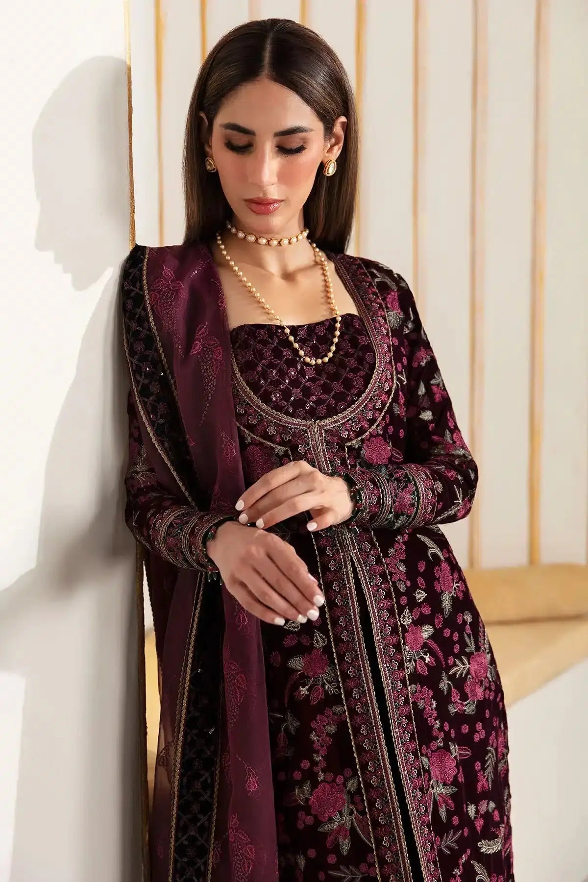 Jazmin | Velvet 23 | VF-2010 - Pakistani Designer Dress - by Jazmin | Type: Formal - 100% Original at Saira Sultan