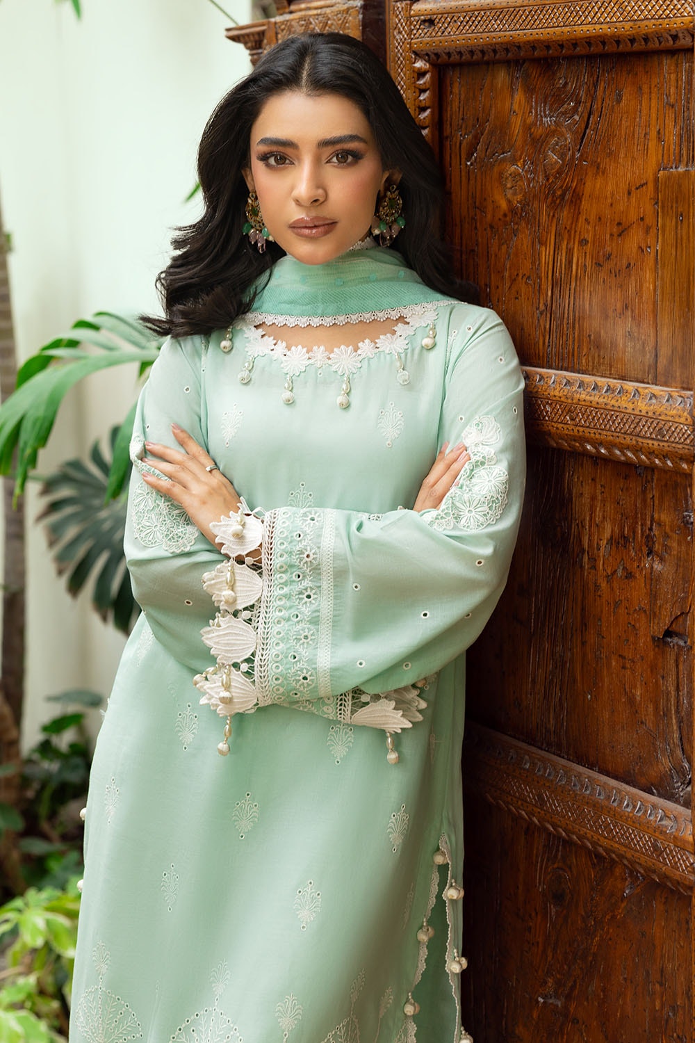 Gul Ahmed | Festive Capsule 25 | SP-52052 M Light Ferozi Gray Lawn