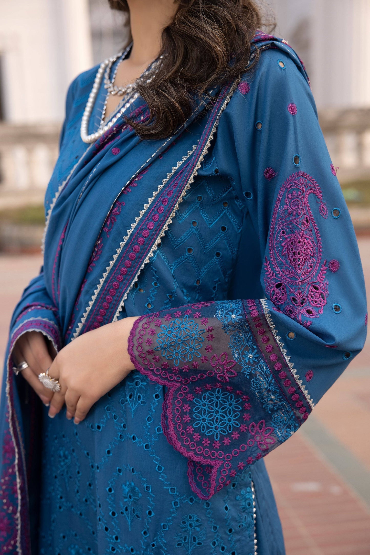LSM | Spring Embroidered 24 | A-4 - Pakistani Designer Dress - by LSM | Type: Luxury - 100% Original at Saira Sultan