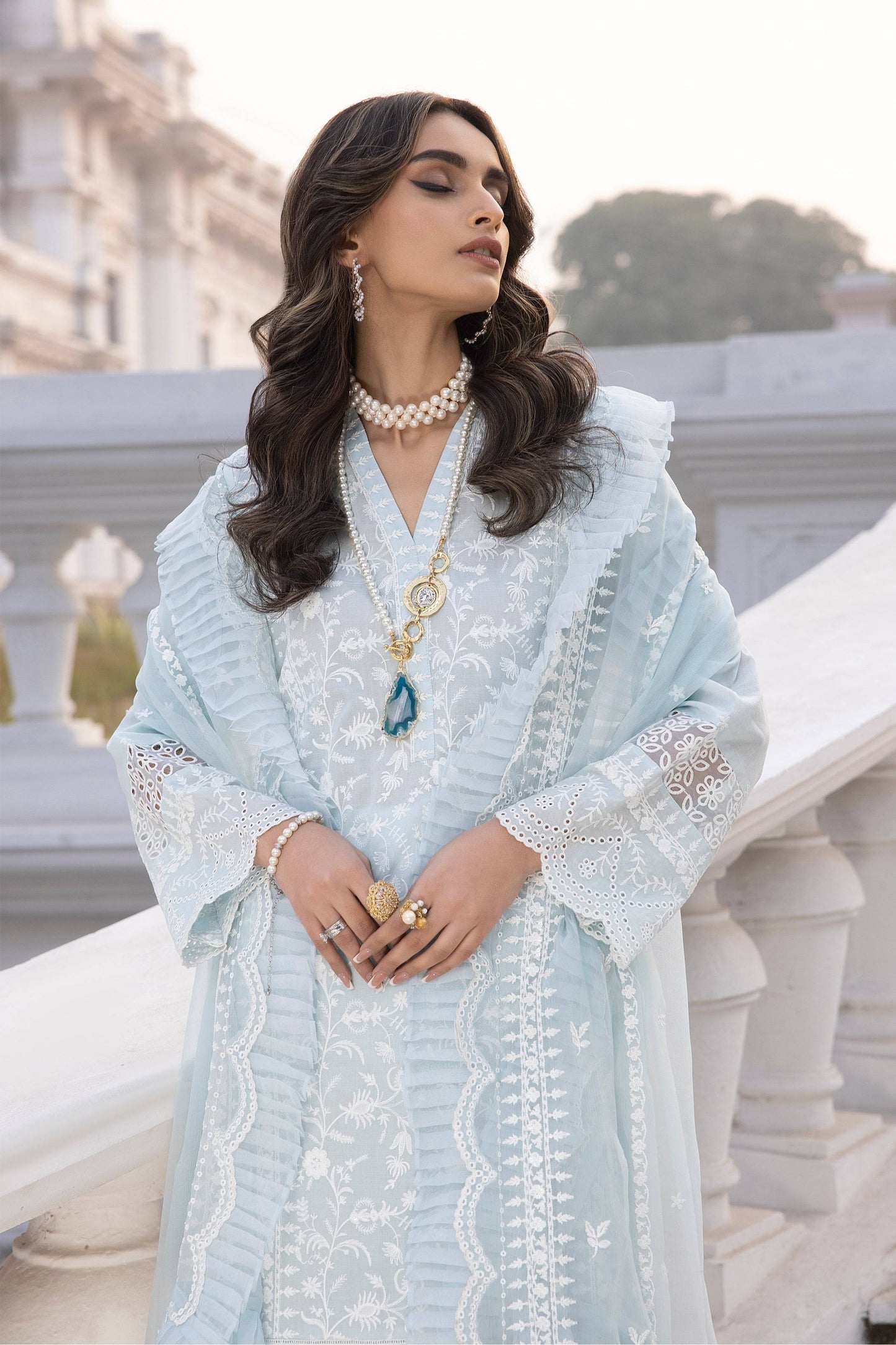 LSM | Spring Embroidered 24 | A-8 - Pakistani Designer Dress - by LSM | Type: Luxury - 100% Original at Saira Sultan