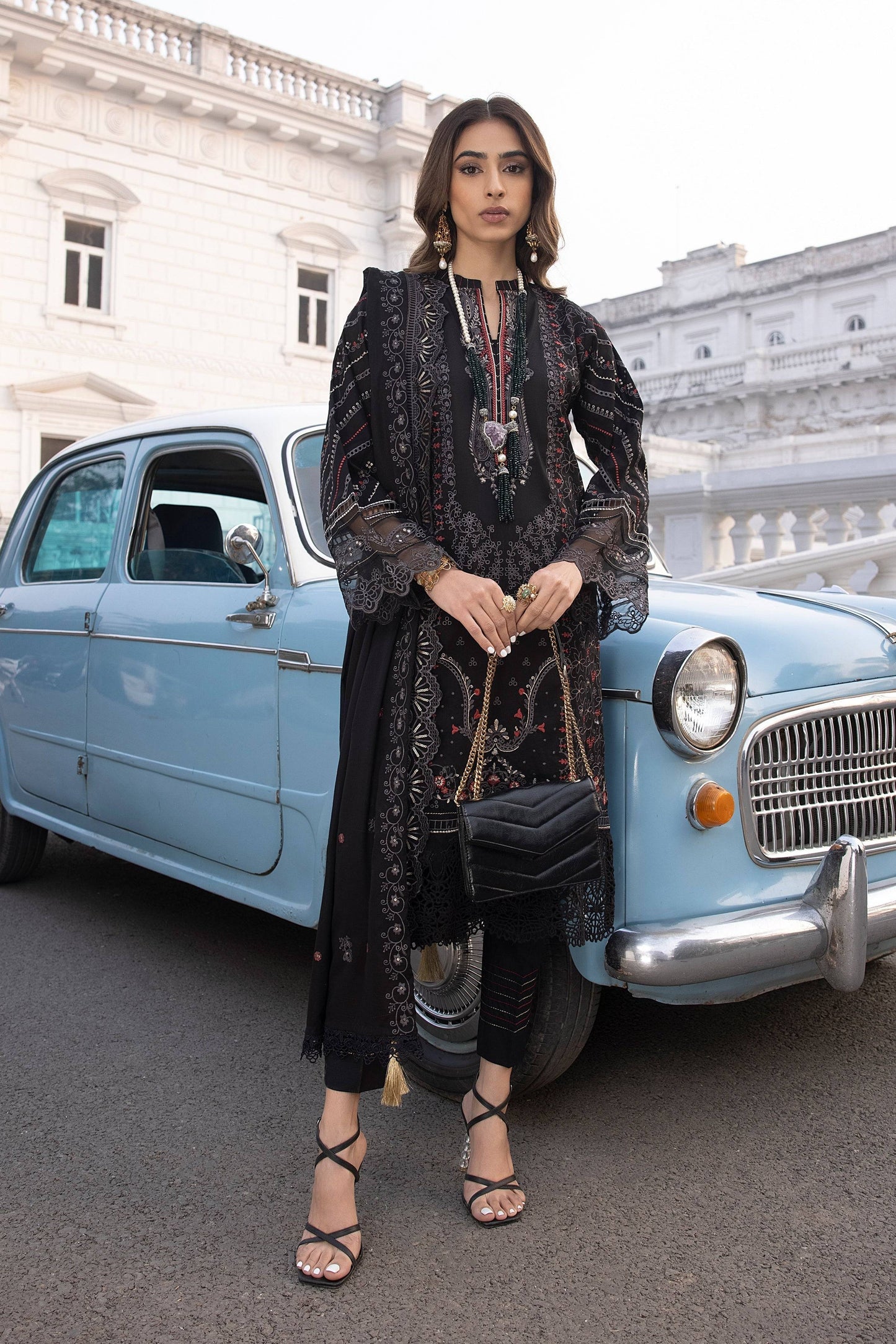 LSM | Spring Embroidered 24 | A-12 - Pakistani Designer Dress - by LSM | Type: Luxury - 100% Original at Saira Sultan