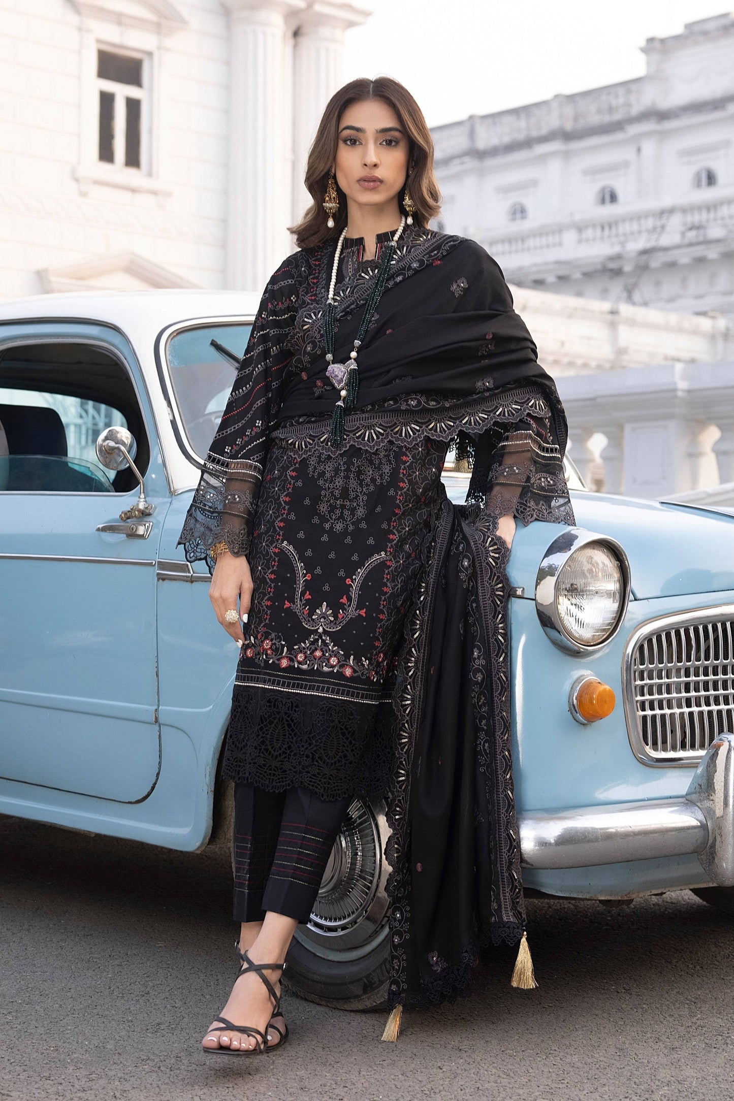 LSM | Spring Embroidered 24 | A-12 - Pakistani Designer Dress - by LSM | Type: Luxury - 100% Original at Saira Sultan