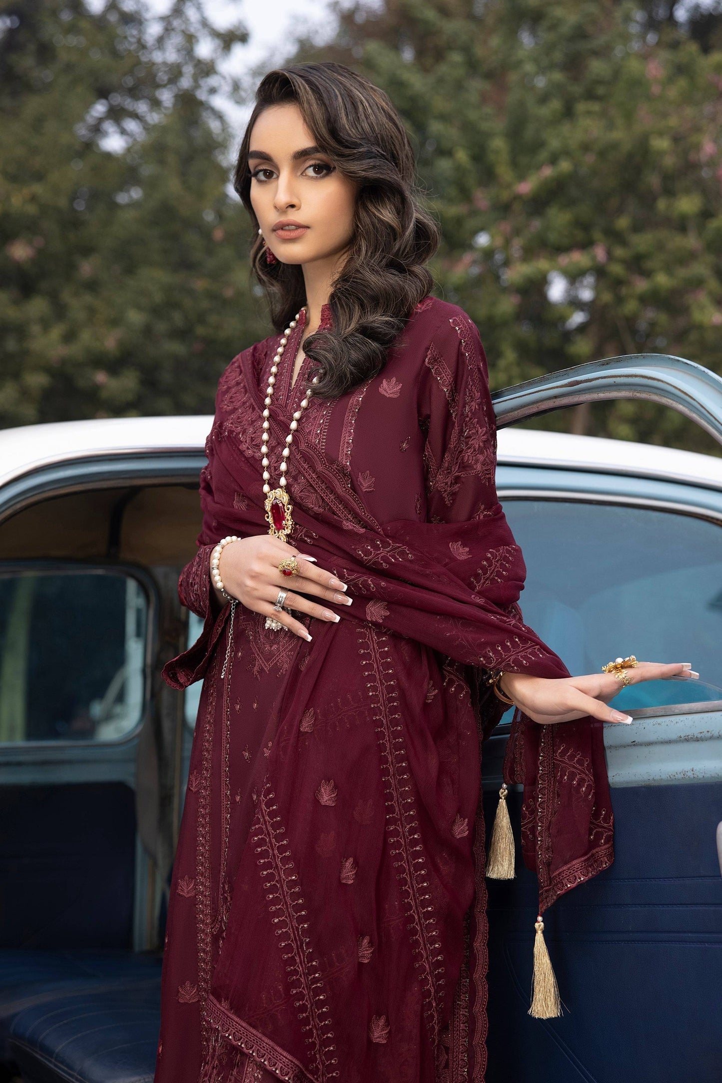 LSM | Spring Embroidered 24 | A-10 - Pakistani Designer Dress - by LSM | Type: Luxury - 100% Original at Saira Sultan