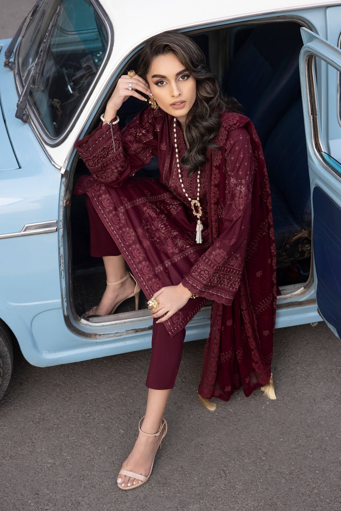 LSM | Spring Embroidered 24 | A-10 - Pakistani Designer Dress - by LSM | Type: Luxury - 100% Original at Saira Sultan